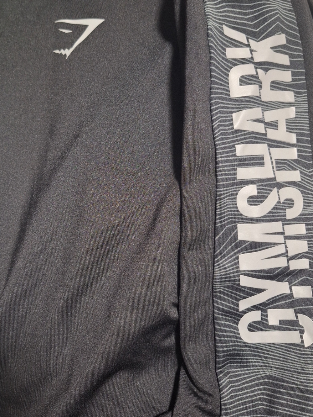Gymshark Black Performance Full-Zip Jacket With Patterned Sleeves S View 5